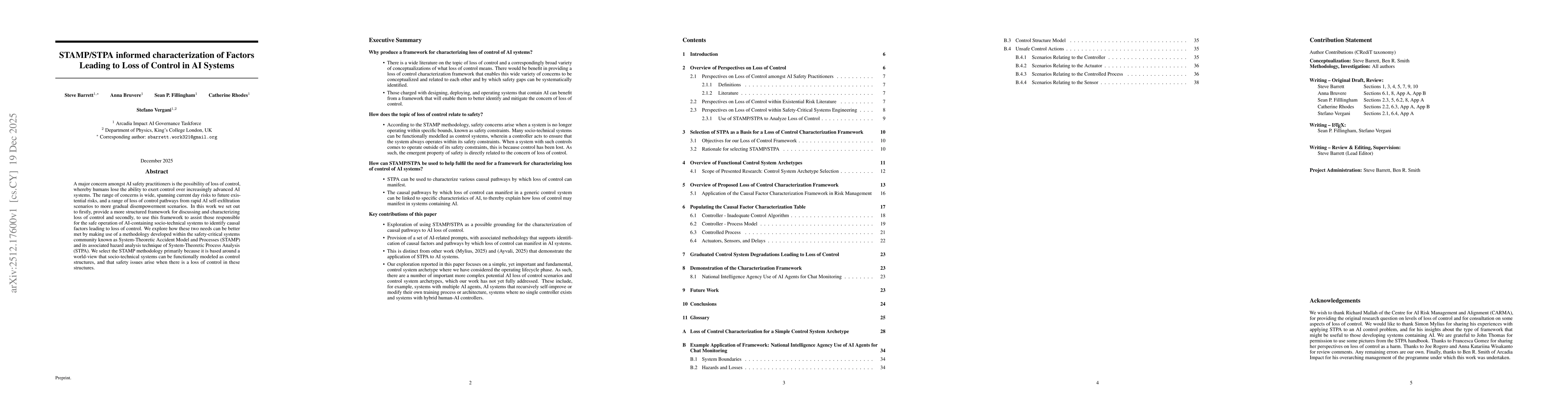 Thumbnail for STAMP/STPA informed characterization of Factors Leading to Loss of Control in AI Systems