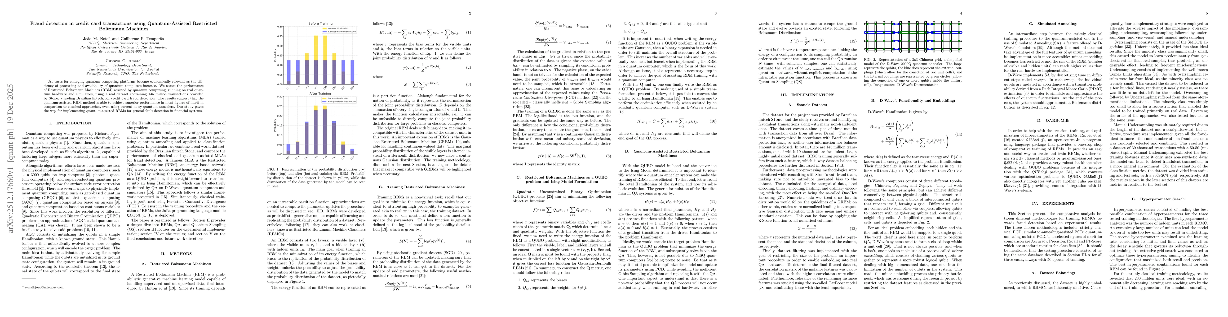 Thumbnail for Fraud detection in credit card transactions using Quantum-Assisted Restricted Boltzmann Machines