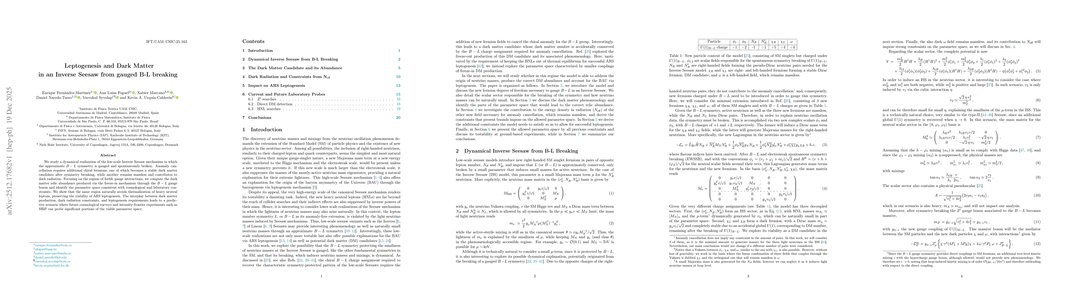 Thumbnail for Leptogenesis and Dark Matter in an Inverse Seesaw from gauged B-L breaking
