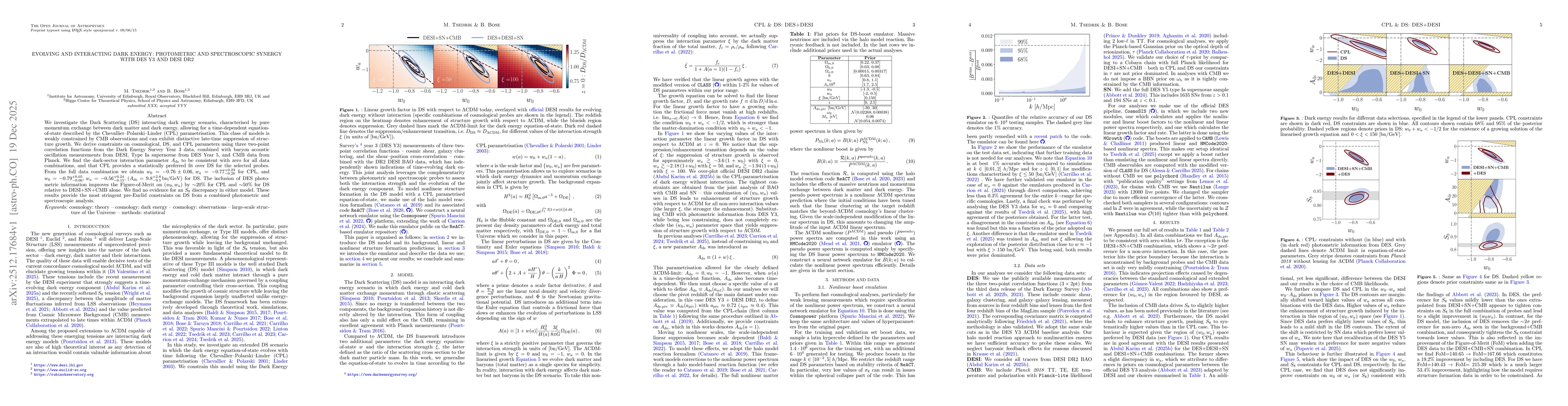 Thumbnail for Evolving and interacting dark energy: photometric and spectroscopic synergy with DES Y3 and DESI DR2