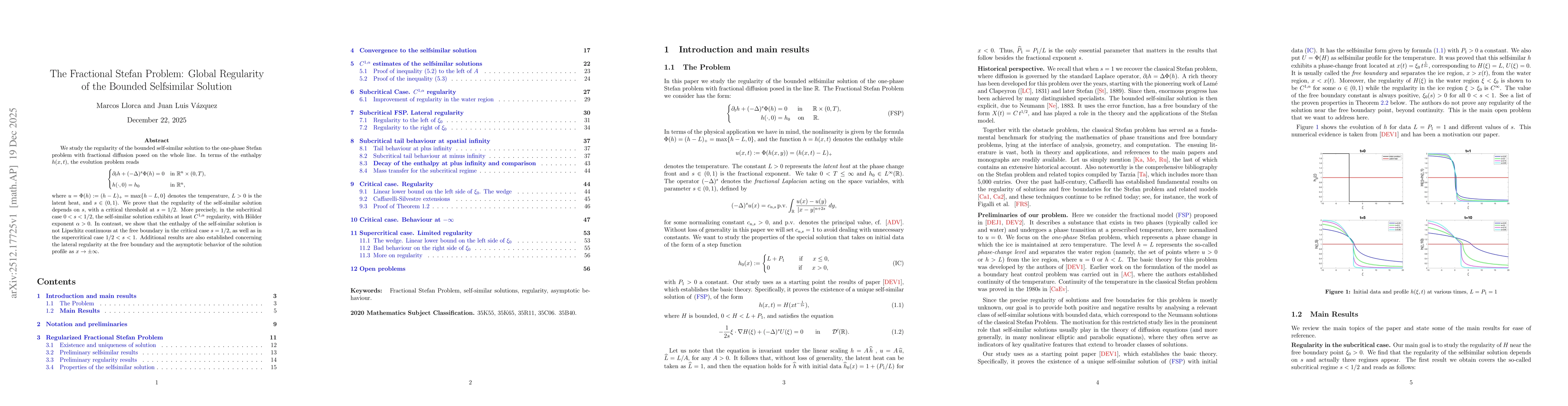 Thumbnail for The Fractional Stefan Problem: Global Regularity of the Bounded Selfsimilar Solution"