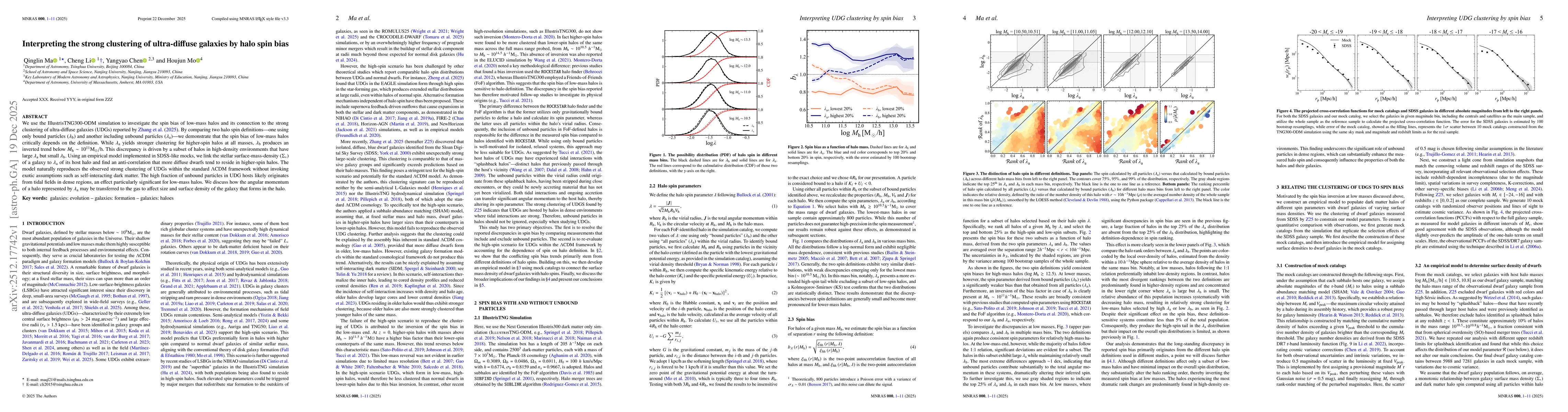 Thumbnail for Interpreting the strong clustering of ultra-diffuse galaxies by halo spin bias
