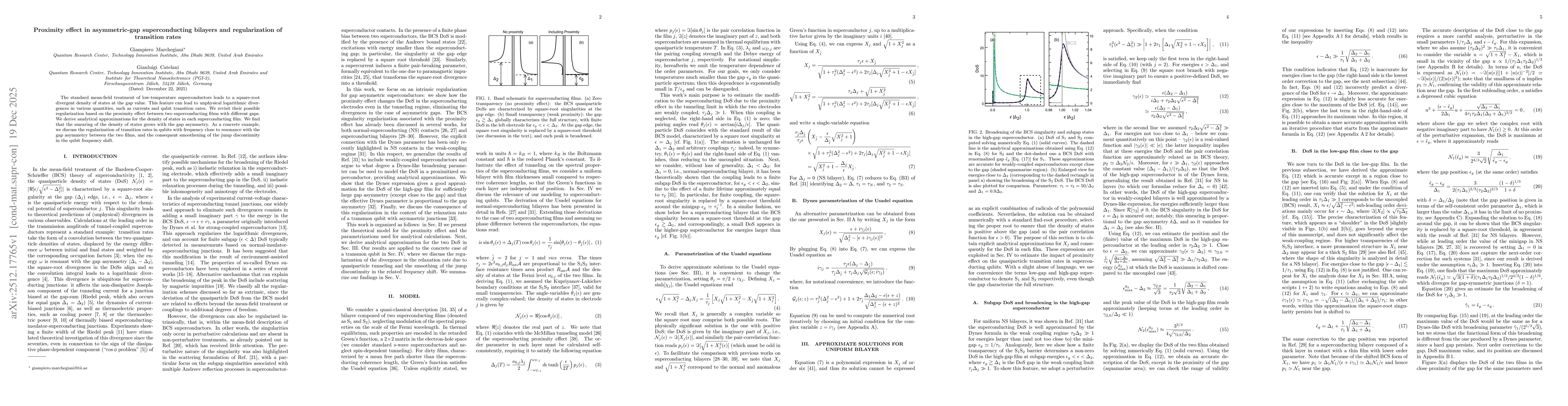 Thumbnail for Proximity effect in asymmetric-gap superconducting bilayers and regularization of transition rates