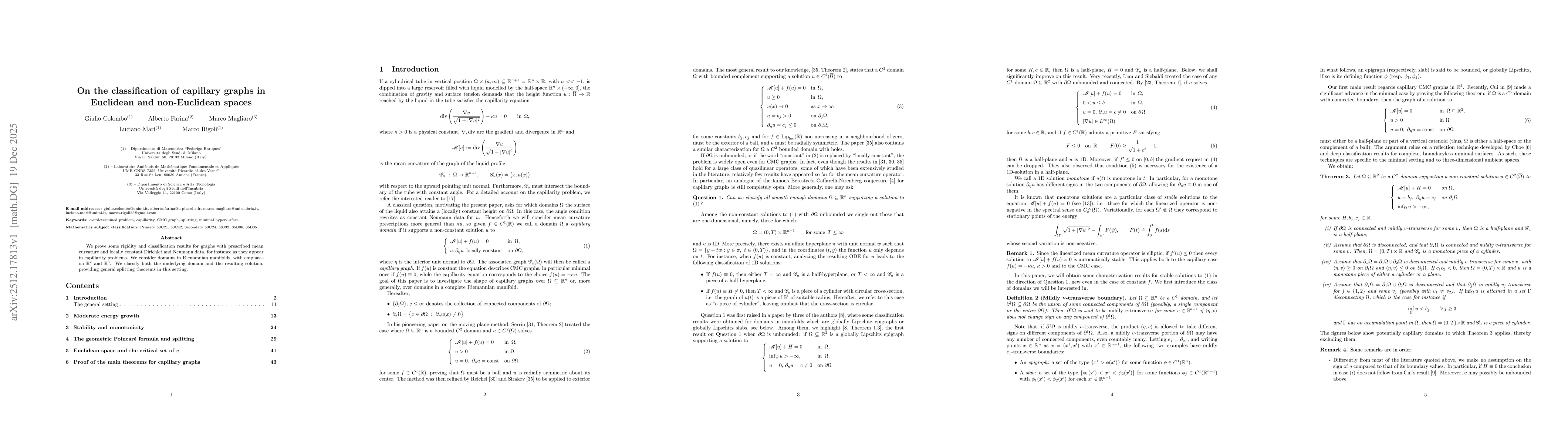 Thumbnail for On the classification of capillary graphs in Euclidean and non-Euclidean spaces