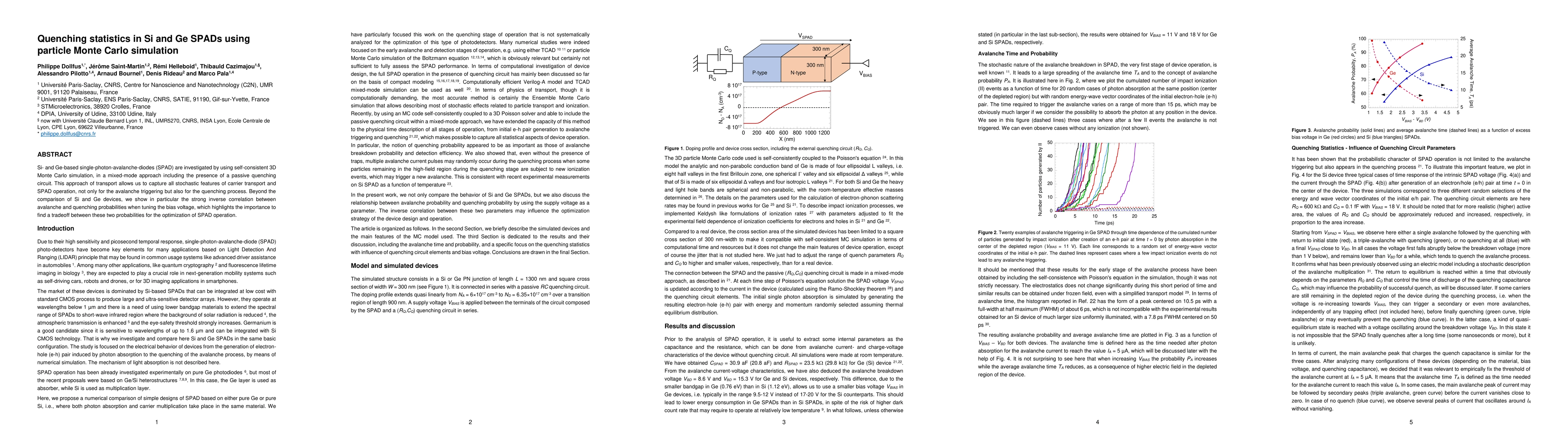 Thumbnail for Quenching statistics in Si and Ge SPADs using particle Monte Carlo simulation