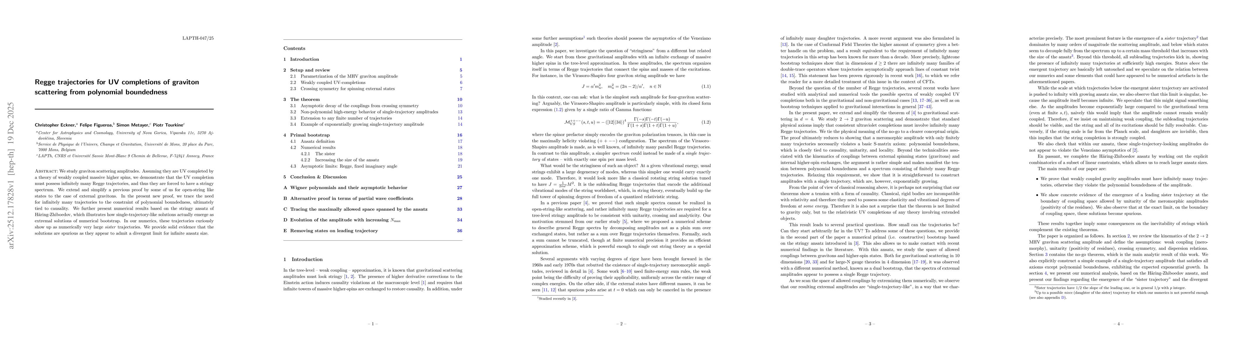 Thumbnail for Regge trajectories for UV completions of graviton scattering from polynomial boundedness
