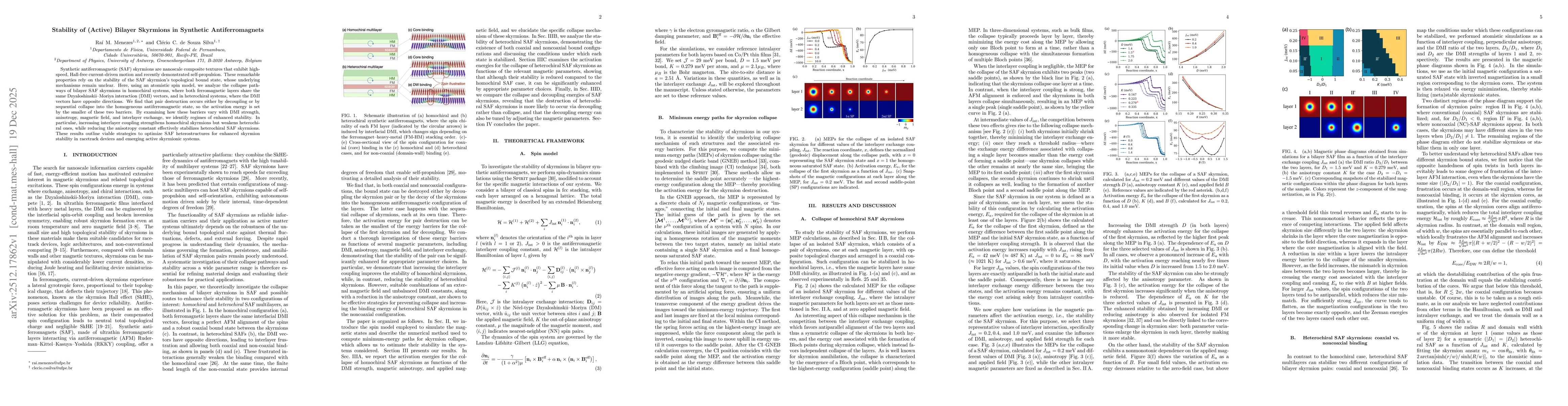 Thumbnail for Stability of (Active) Bilayer Skyrmions in Synthetic Antiferromagnets