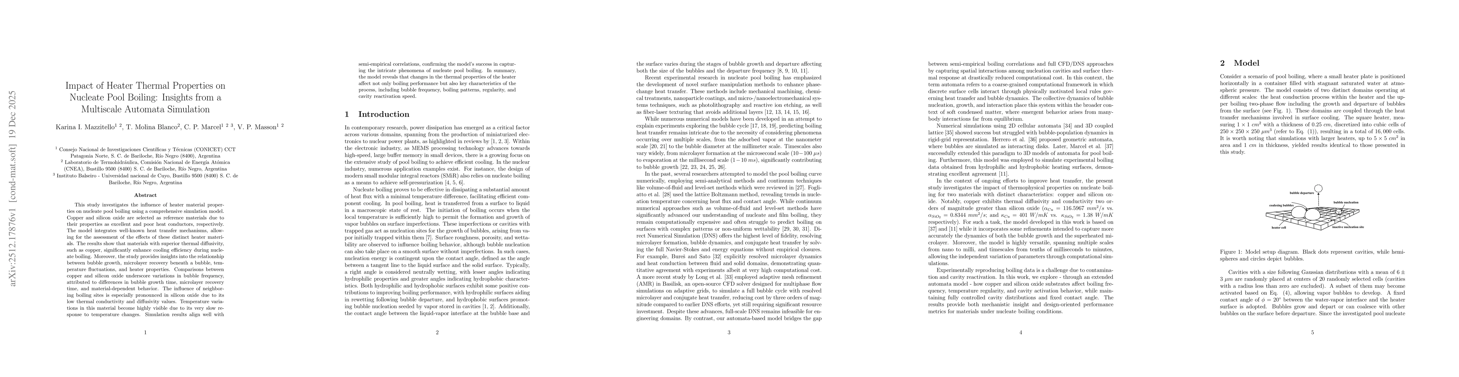 Thumbnail for Impact of Heater Thermal Properties on Nucleate Pool Boiling: Insights from a Multiscale Automata Simulation
