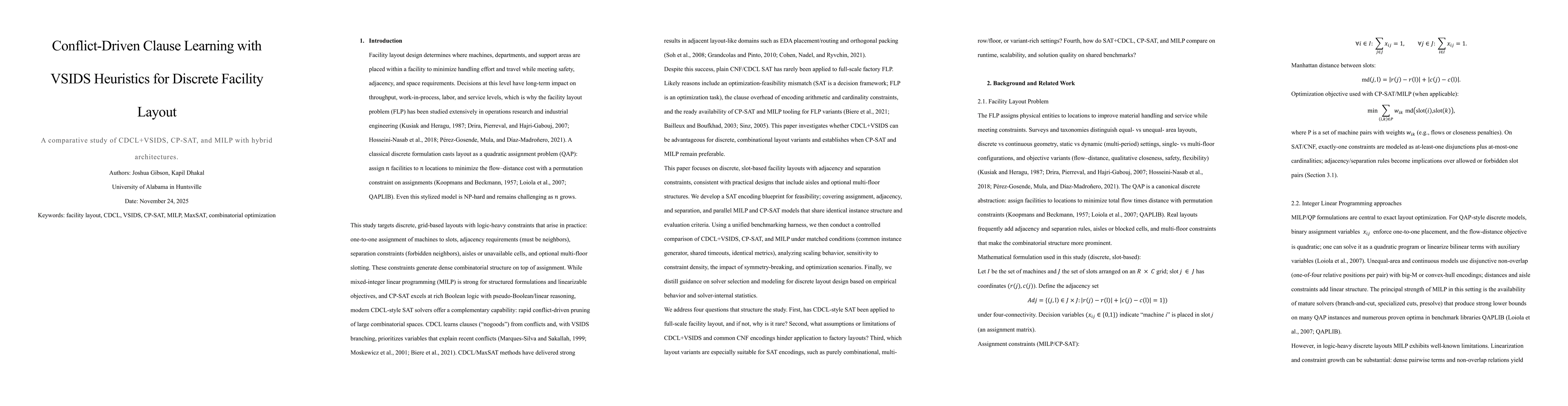 Thumbnail for Conflict-Driven Clause Learning with VSIDS Heuristics for Discrete Facility Layout
