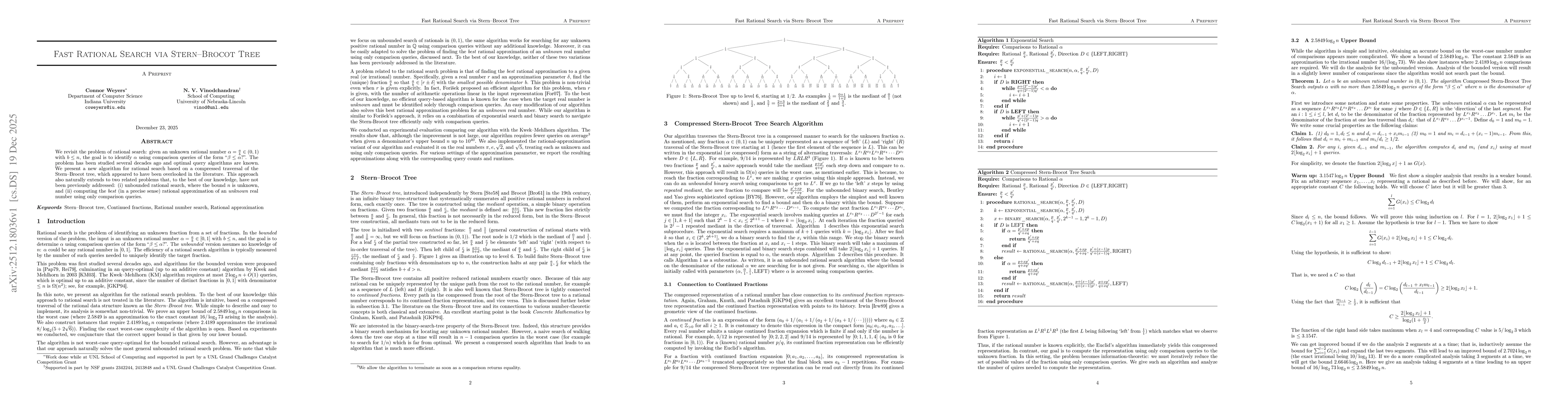 Thumbnail for Fast Rational Search via Stern-Brocot Tree