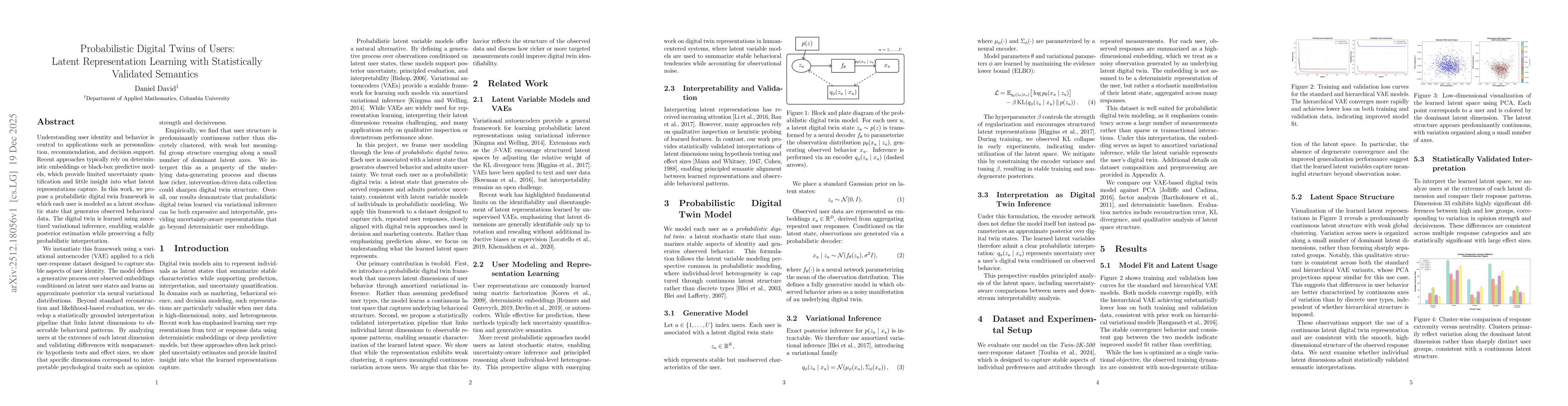 Thumbnail for Probabilistic Digital Twins of Users: Latent Representation Learning with Statistically Validated Semantics