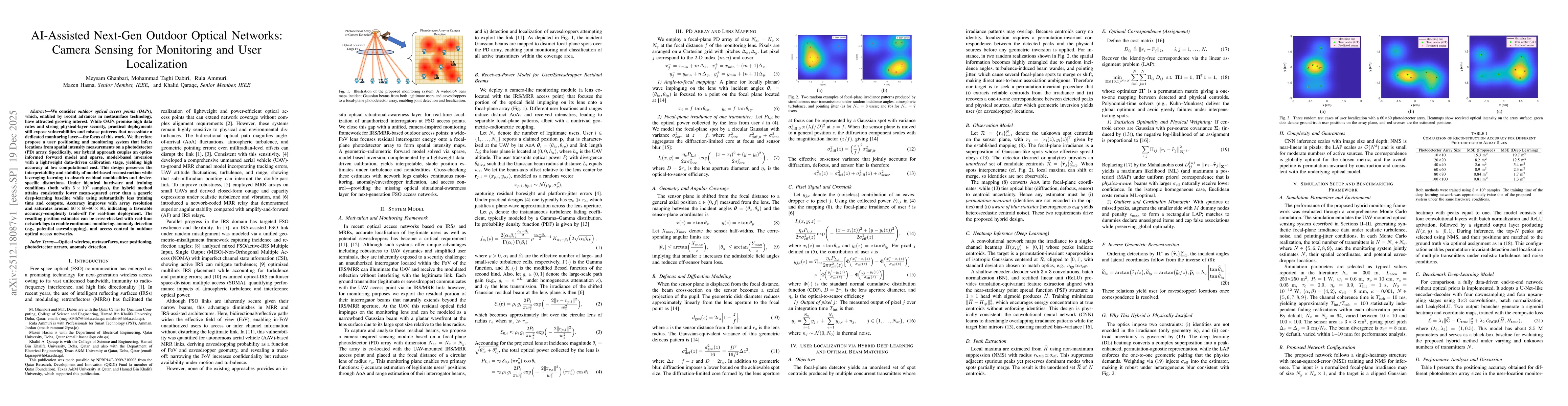 Thumbnail for AI Assisted Next Gen Outdoor Optical Networks: Camera Sensing for Monitoring and User Localization