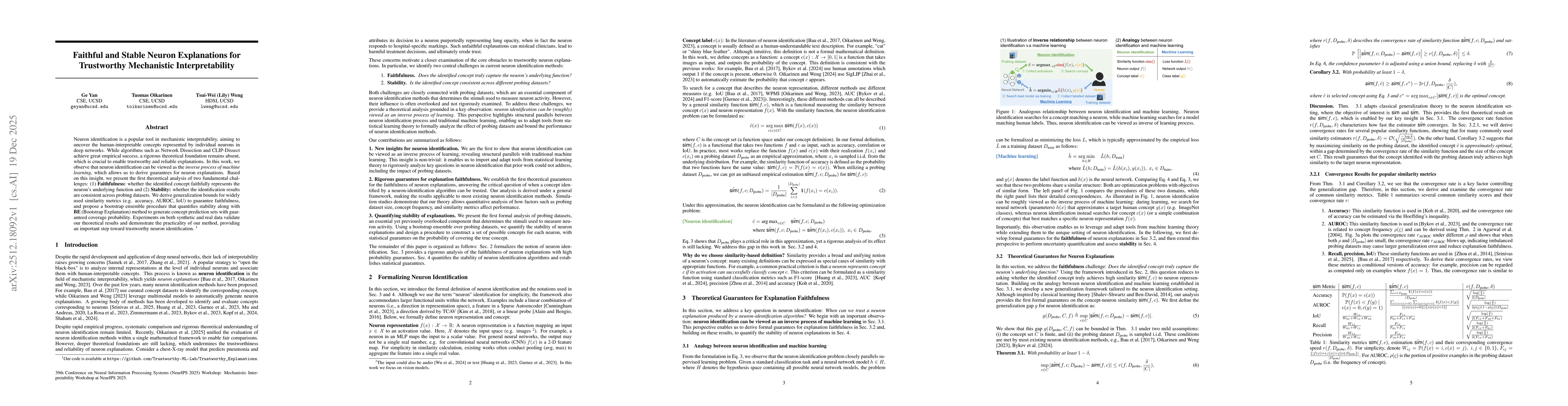 Thumbnail for Faithful and Stable Neuron Explanations for Trustworthy Mechanistic Interpretability