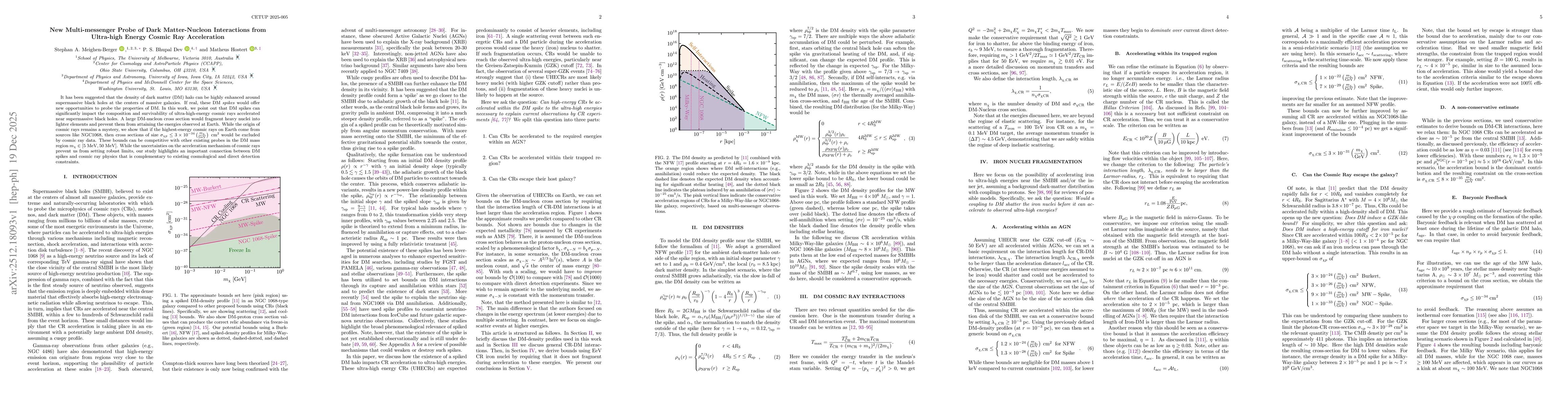 Thumbnail for New Multi-messenger Probe of Dark Matter-Nucleon Interactions from Ultra-high Energy Cosmic Ray Acceleration