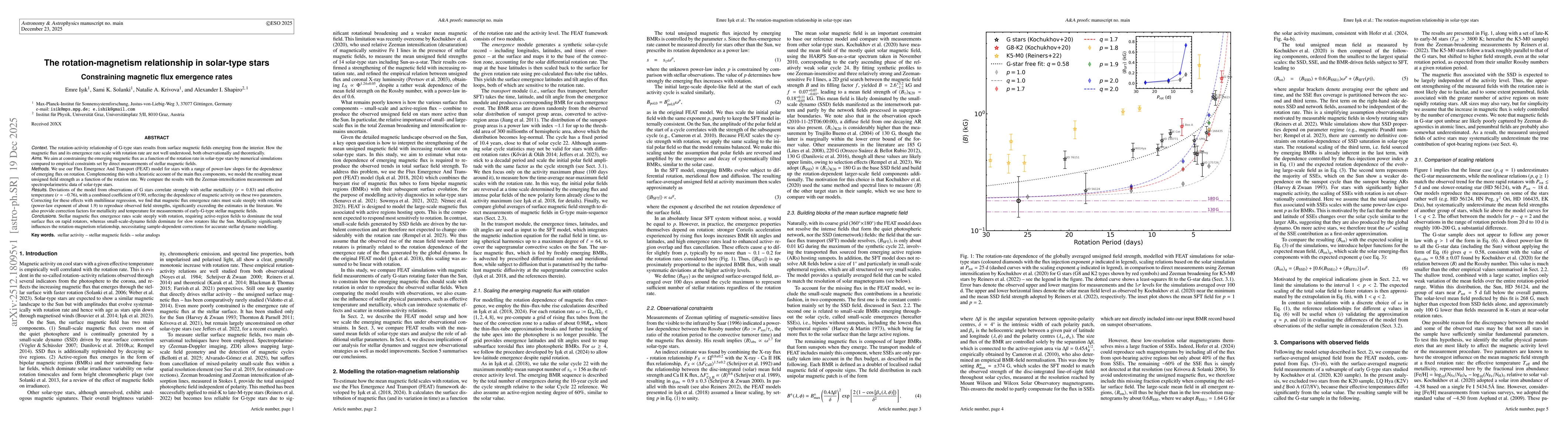 Thumbnail for The rotation-magnetism relationship in solar-type stars. Constraining magnetic flux emergence rates