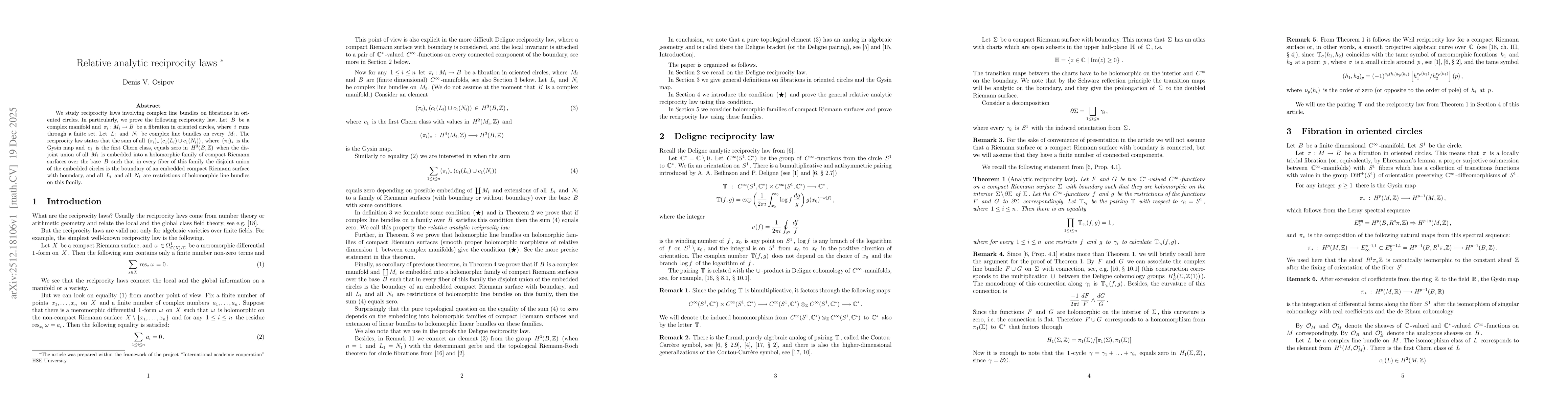 Thumbnail for Relative analytic reciprocity laws