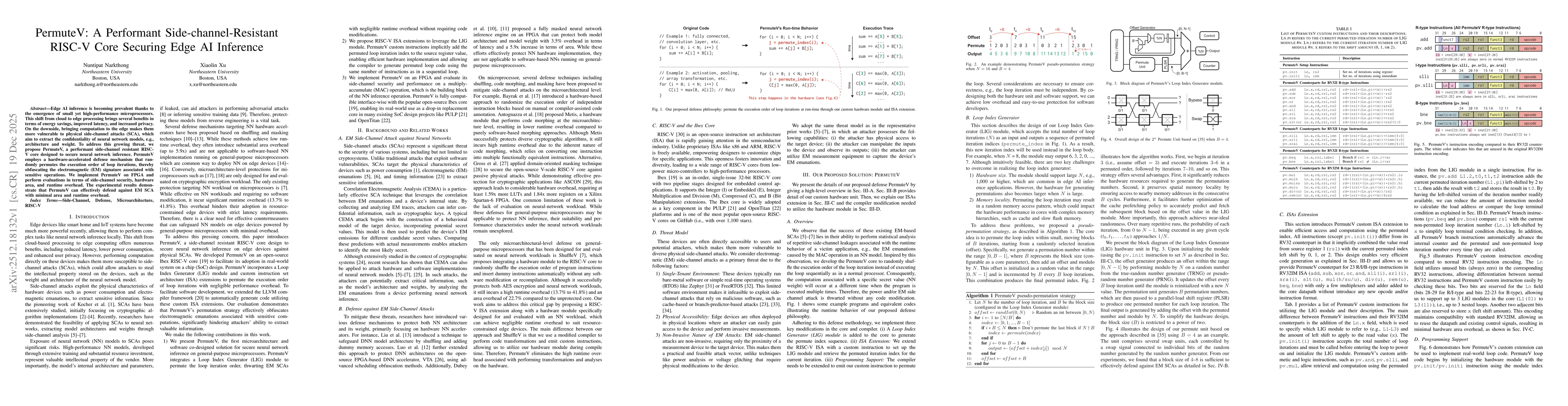 Thumbnail for PermuteV: A Performant Side-channel-Resistant RISC-V Core Securing Edge AI Inference