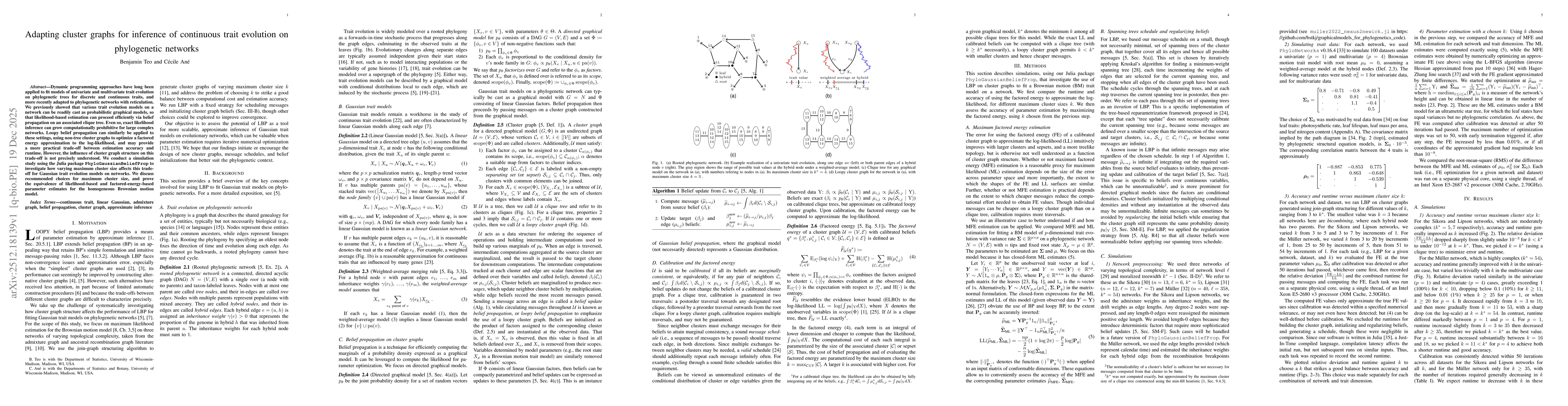 Thumbnail for Adapting cluster graphs for inference of continuous trait evolution on phylogenetic networks