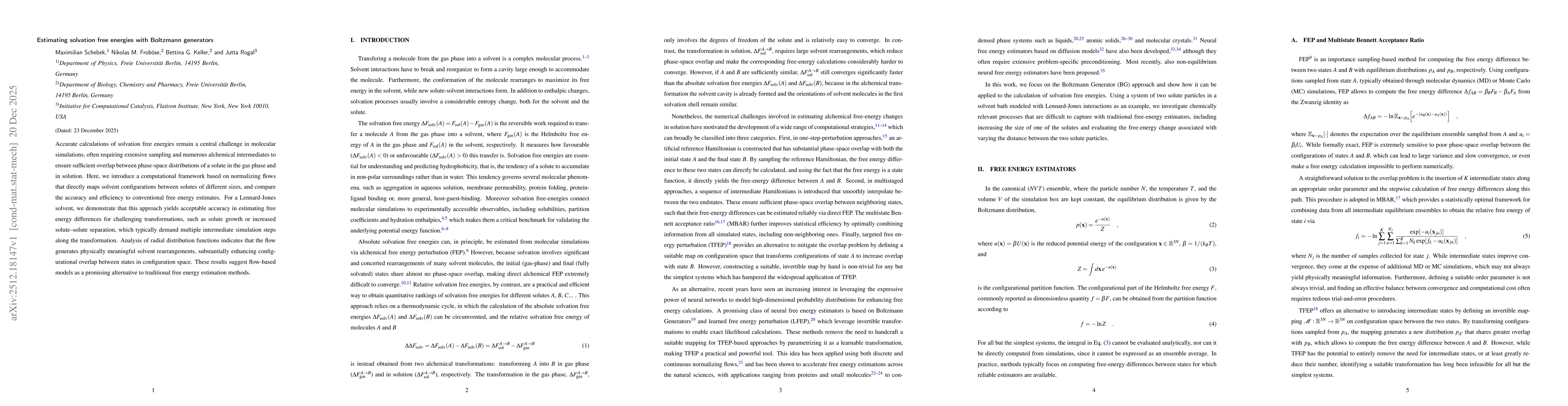 Thumbnail for Estimating Solvation Free Energies with Boltzmann Generators