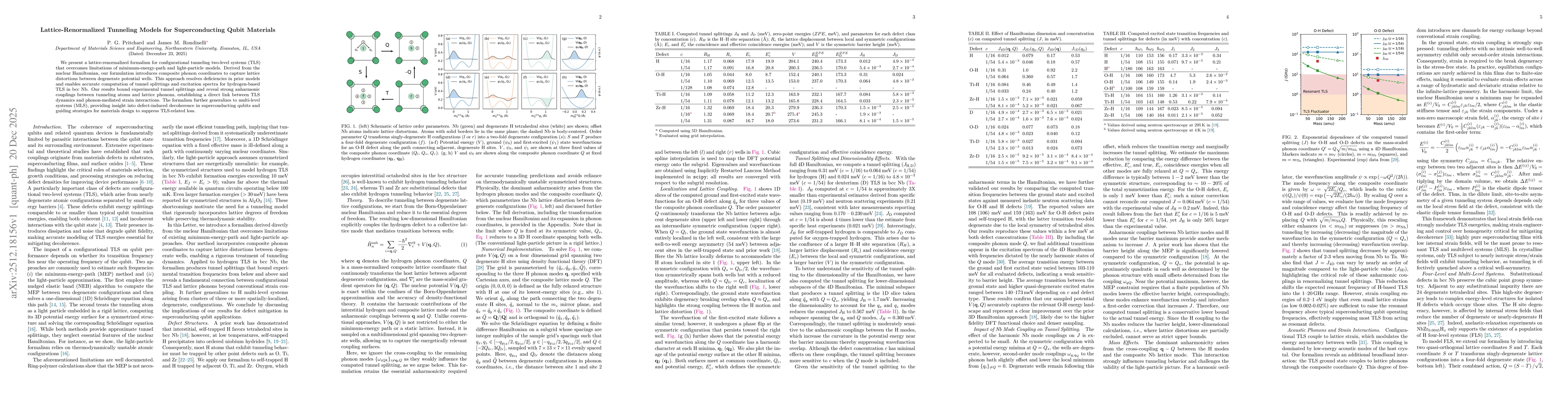 Thumbnail for Lattice-Renormalized Tunneling Models for Superconducting Qubit Materials