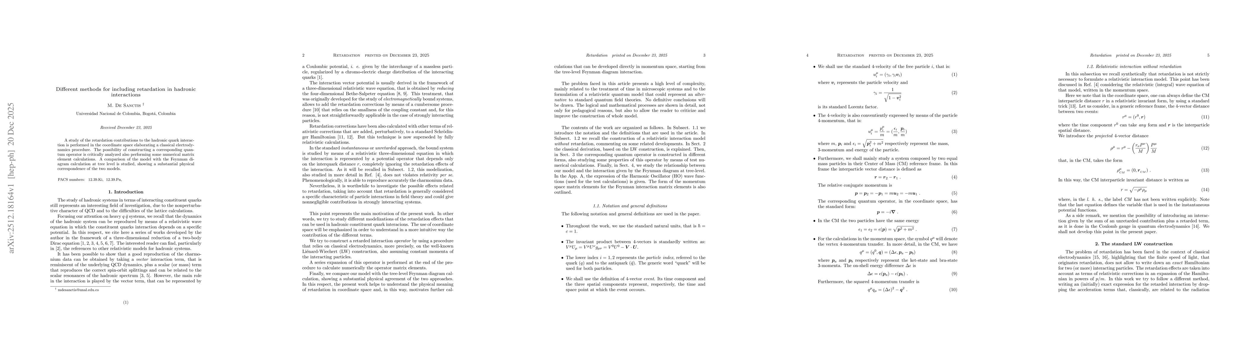 Thumbnail for Different methods for including retardation in hadronic interactions