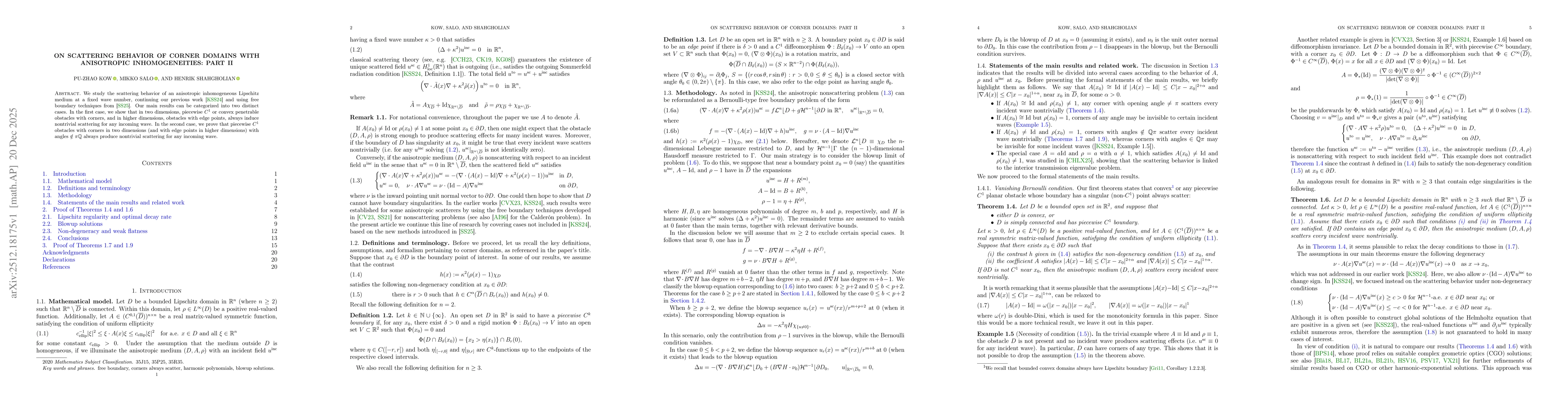 Thumbnail for On scattering behavior of corner domains with anisotropic inhomogeneities: part II