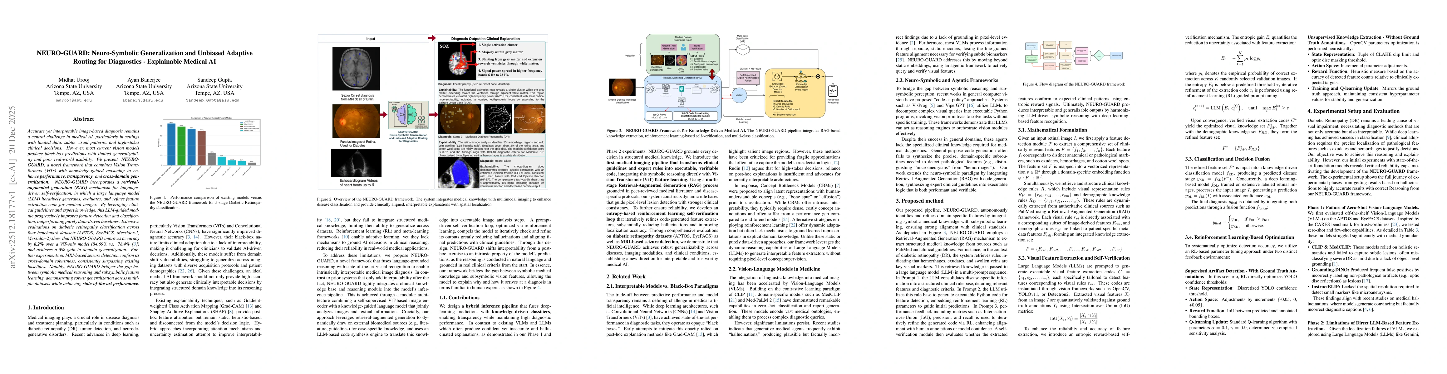 Thumbnail for NEURO-GUARD: Neuro-Symbolic Generalization and Unbiased Adaptive Routing for Diagnostics -- Explainable Medical AI
