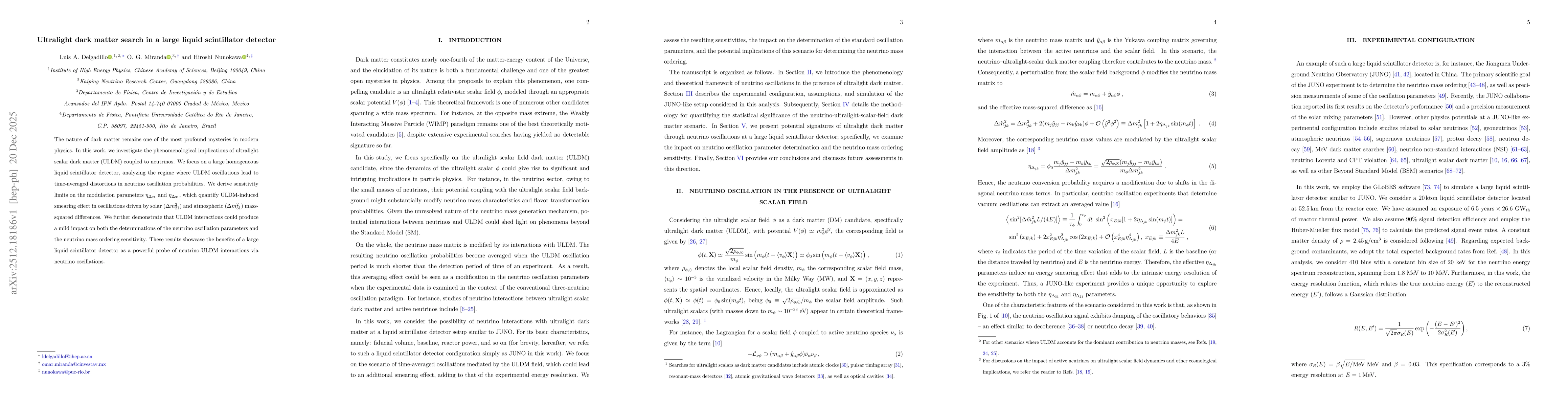 Thumbnail for Ultralight dark matter search in a large liquid scintillator detector