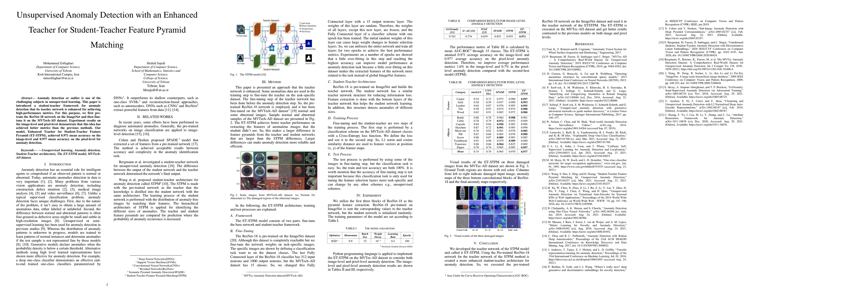 Thumbnail for Unsupervised Anomaly Detection with an Enhanced Teacher for Student-Teacher Feature Pyramid Matching