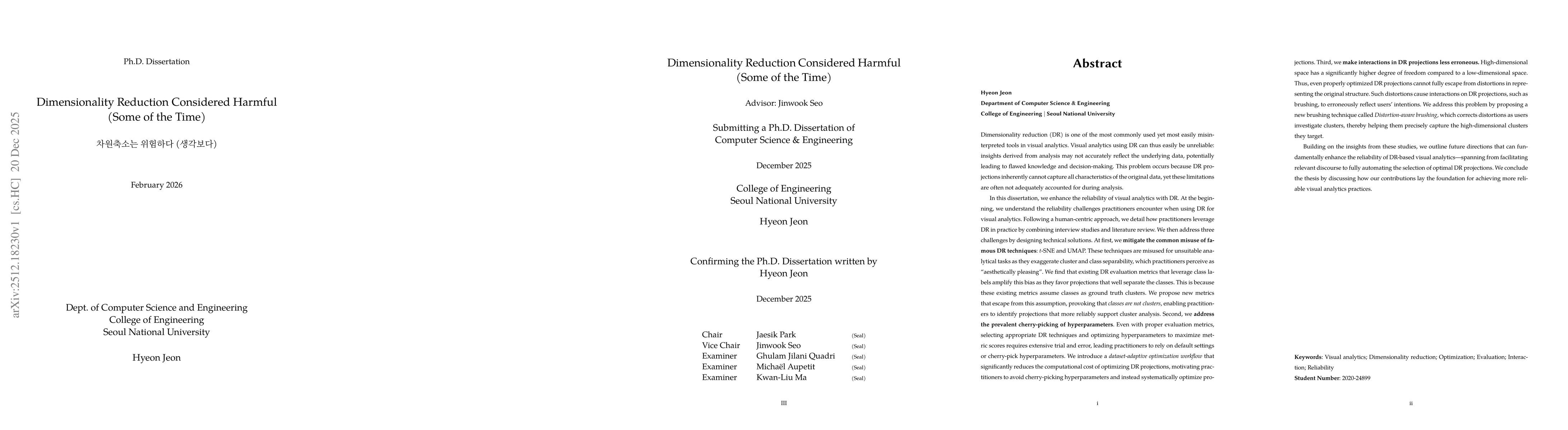 Thumbnail for Dimensionality Reduction Considered Harmful (Some of the Time)