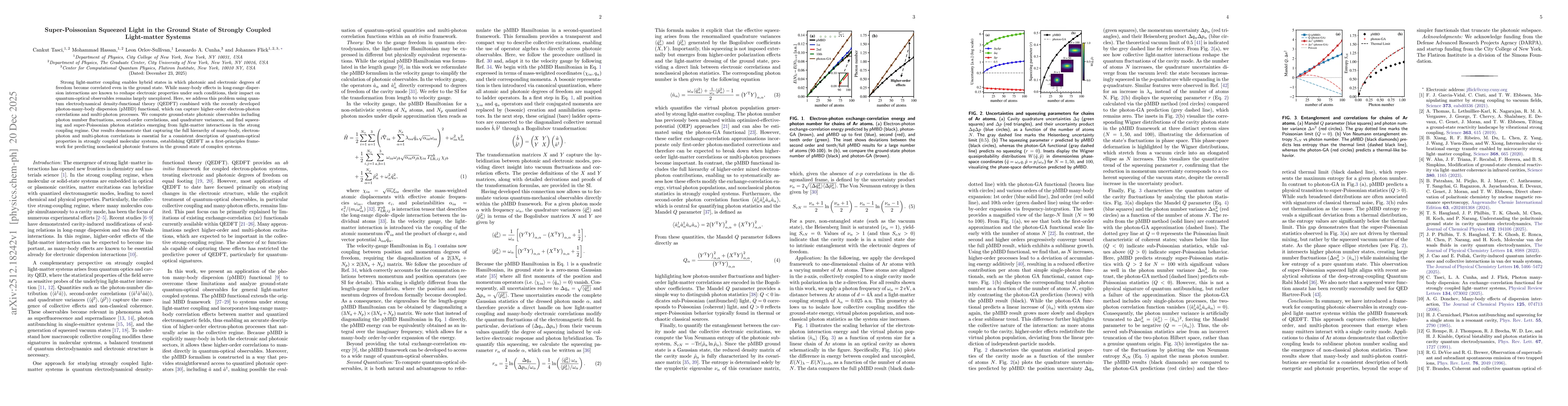Thumbnail for Super-Poissonian Squeezed Light in the Ground State of Strongly Coupled Light-matter Systems