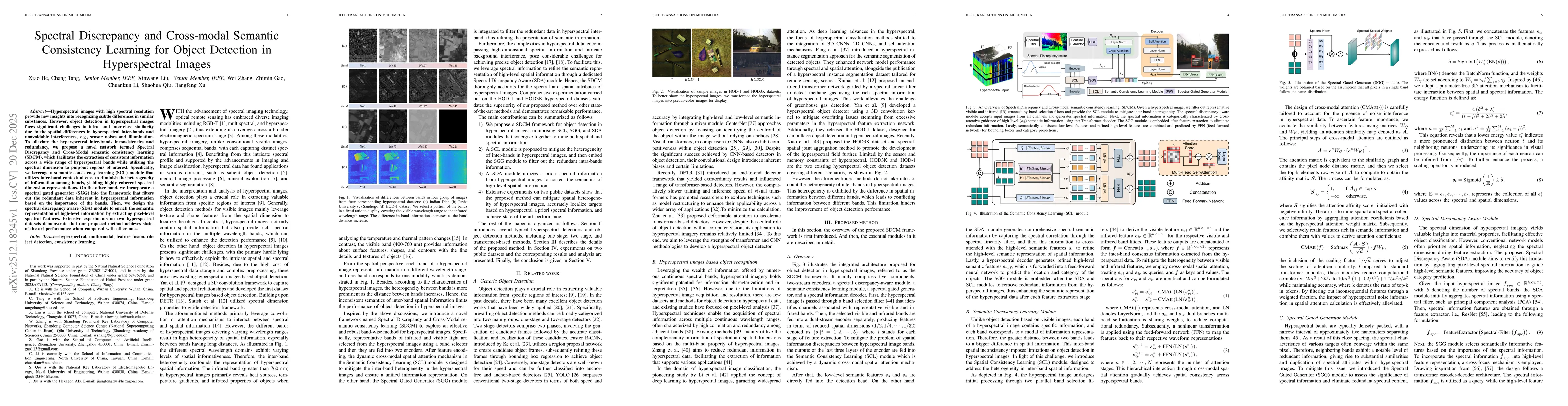 Thumbnail for Spectral Discrepancy and Cross-modal Semantic Consistency Learning for Object Detection in Hyperspectral Image