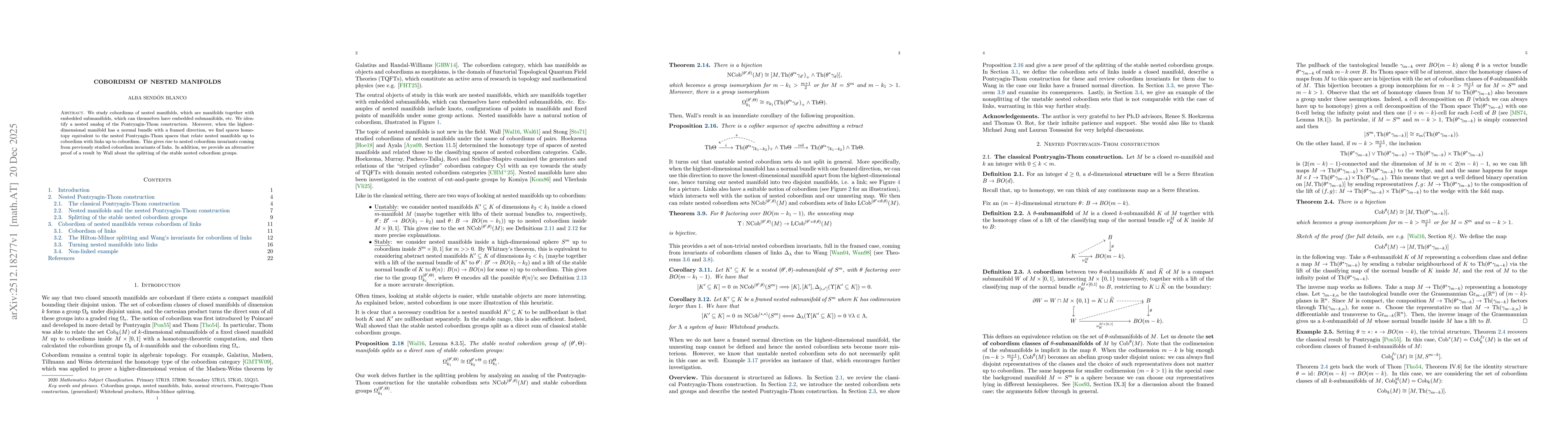 Thumbnail for Cobordism of nested manifolds