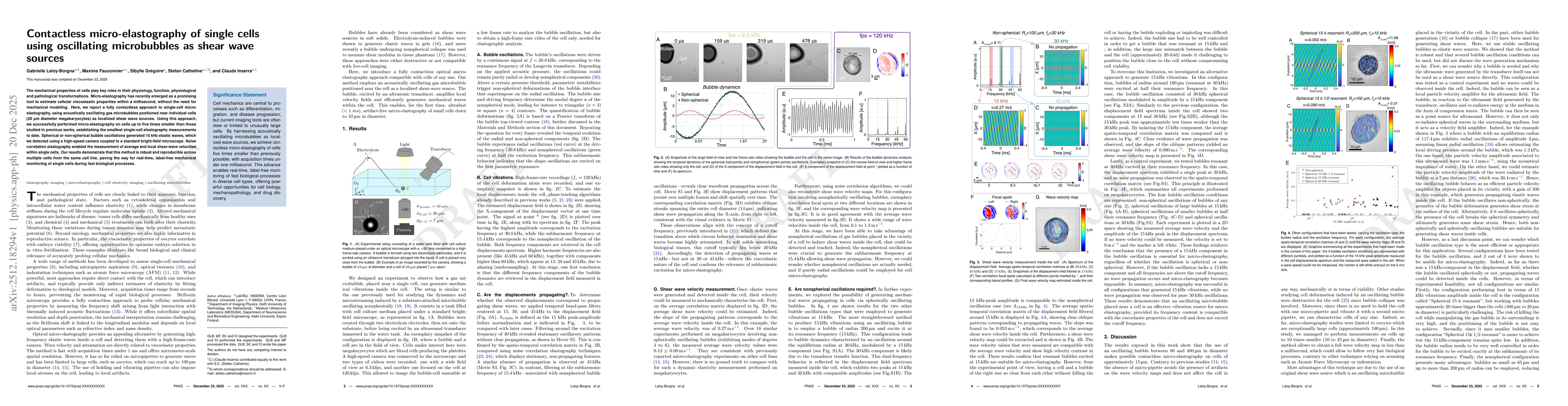 Thumbnail for Contactless micro-elastography of single cells using oscillating microbubbles as shear wave sources