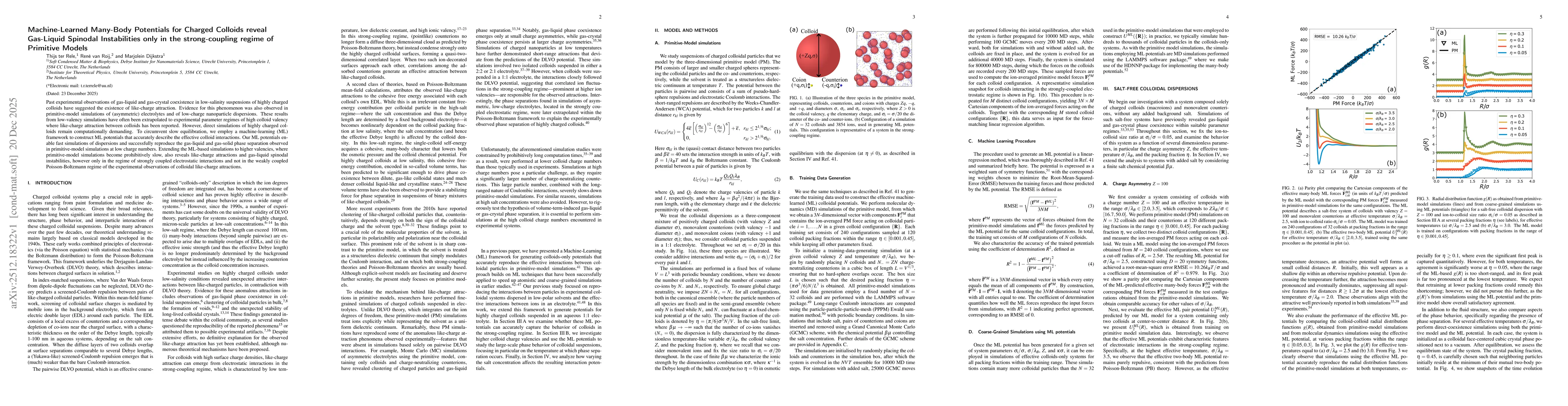Thumbnail for Machine-Learned Many-Body Potentials for Charged Colloids reveal Gas-Liquid Spinodal Instabilities only in the strong-coupling regime of Primitive Models