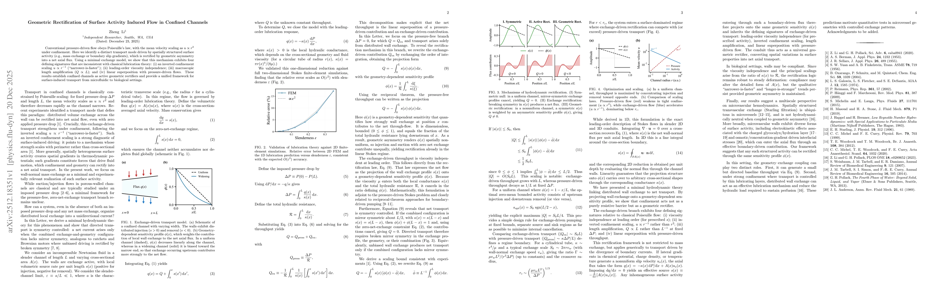 Thumbnail for Geometric Rectification of Surface Activity Induced Flow in Confined Channels