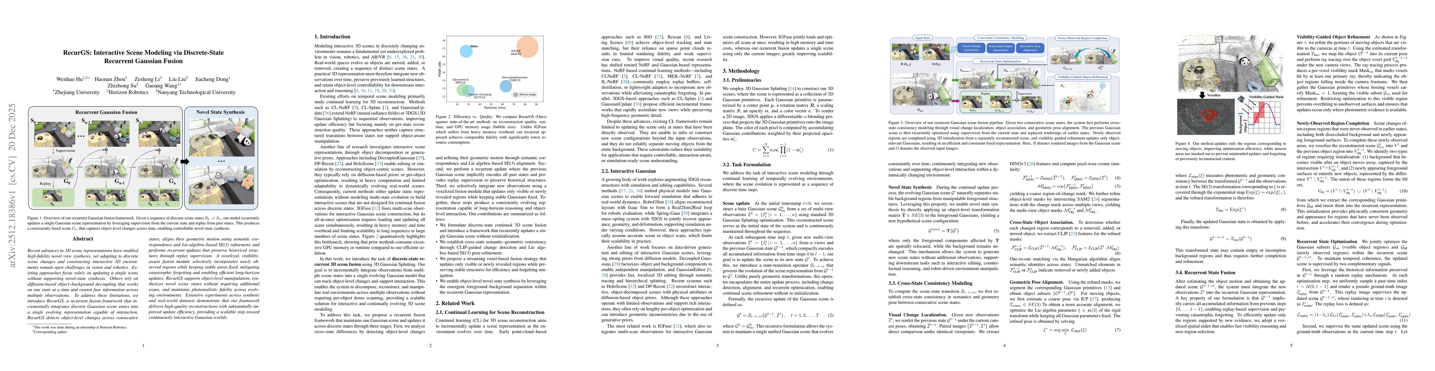 Thumbnail for RecurGS: Interactive Scene Modeling via Discrete-State Recurrent Gaussian Fusion