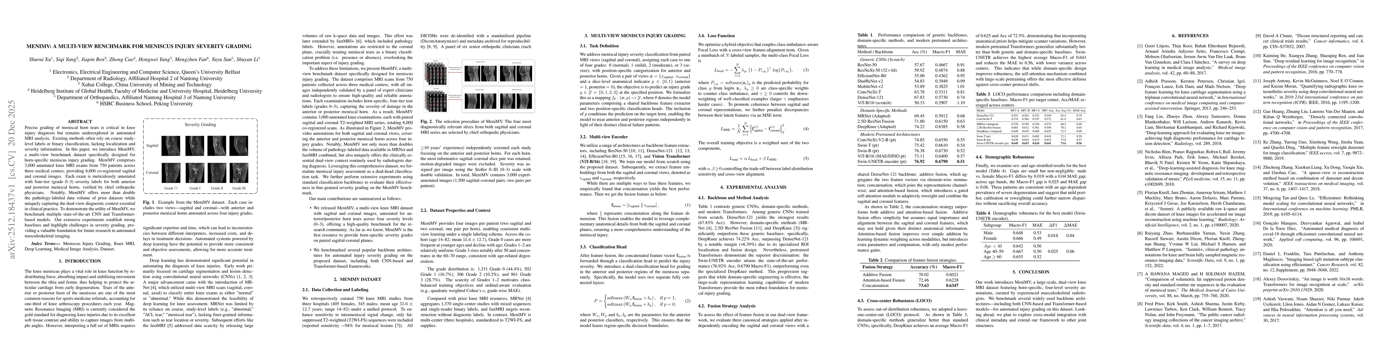 Thumbnail for MeniMV: A Multi-view Benchmark for Meniscus Injury Severity Grading