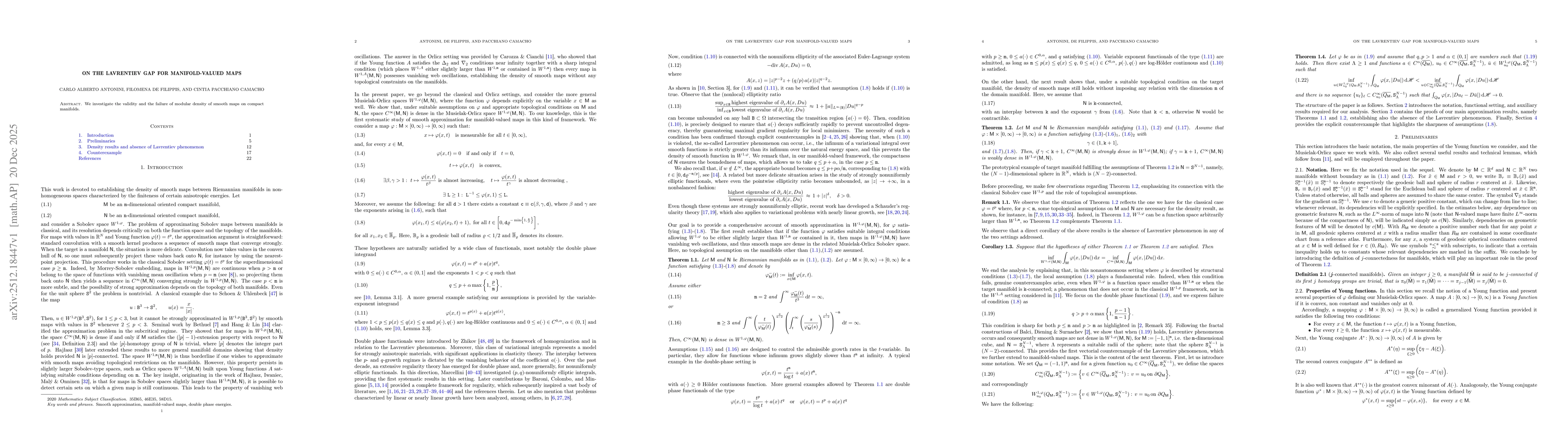 Thumbnail for On the Lavrentiev gap for manifold-valued maps