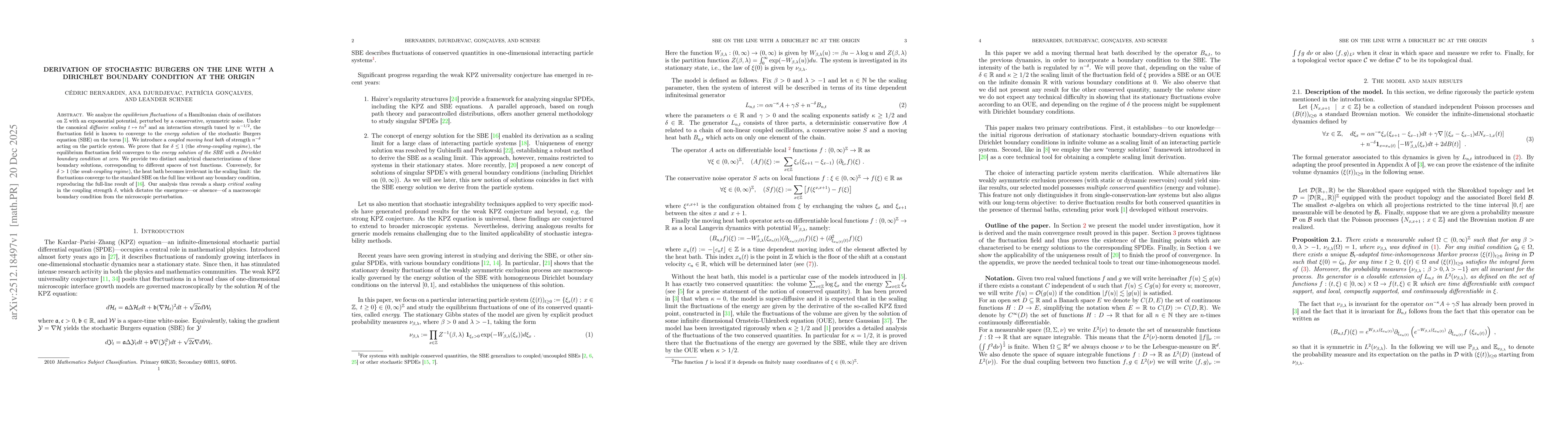 Thumbnail for Derivation of stochastic Burgers on the line with a Dirichlet boundary condition at the origin