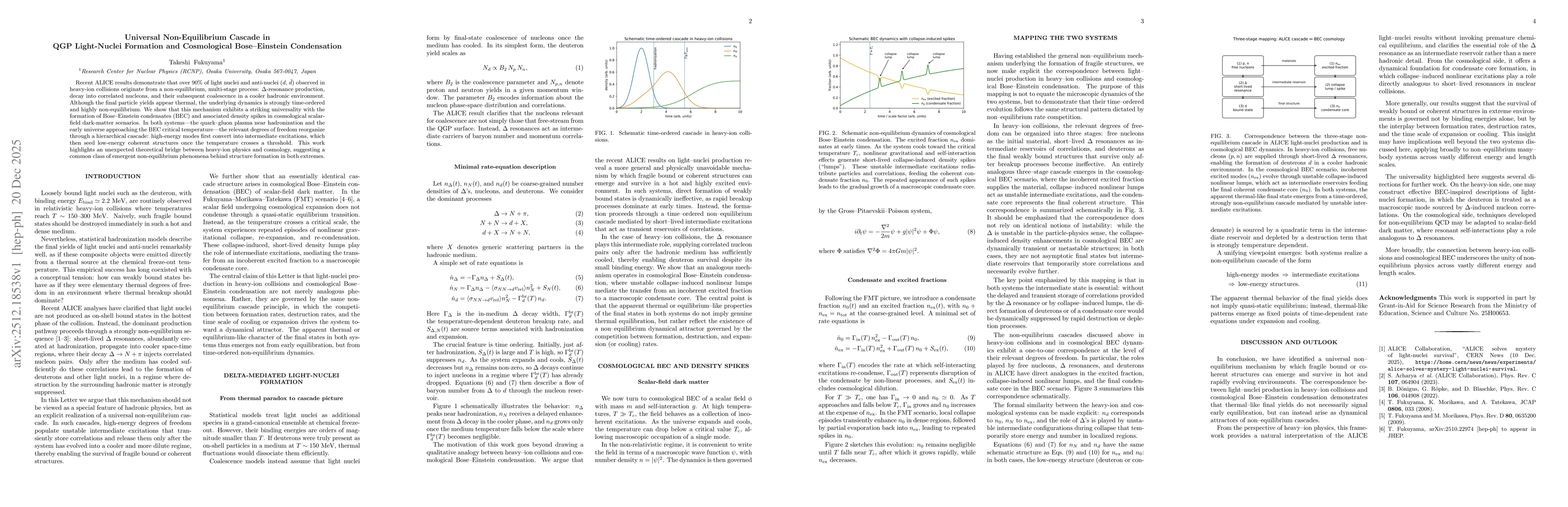 Thumbnail for Universal Non-Equilibrium Cascade in QGP Light-Nuclei Formation and Cosmological Bose-Einstein Condensation