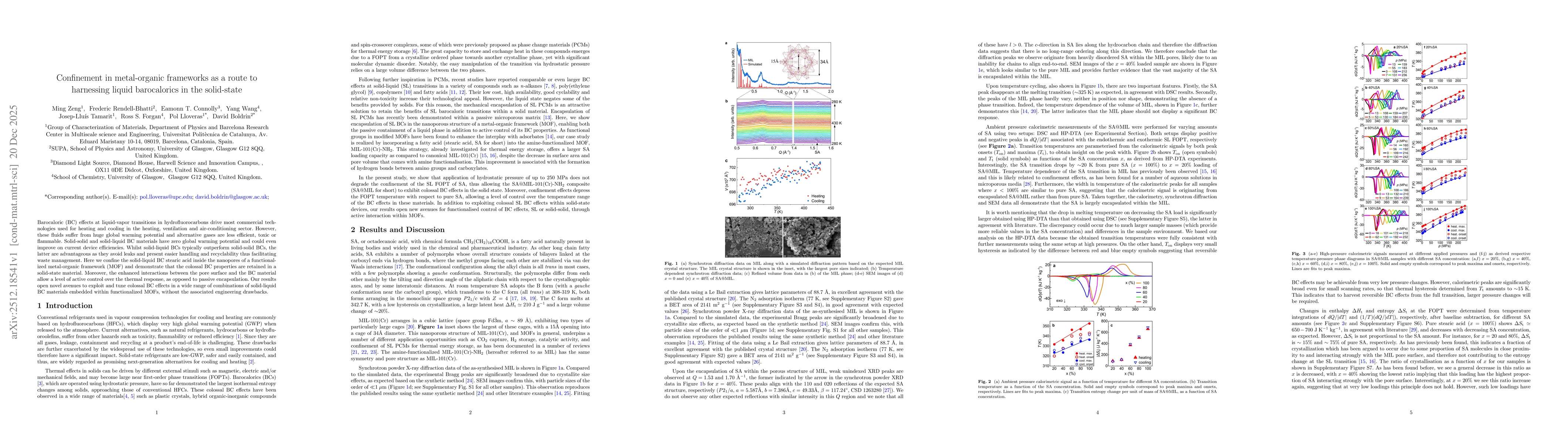 Thumbnail for Confinement in metal-organic frameworks as a route to harnessing liquid barocalorics in the solid-state