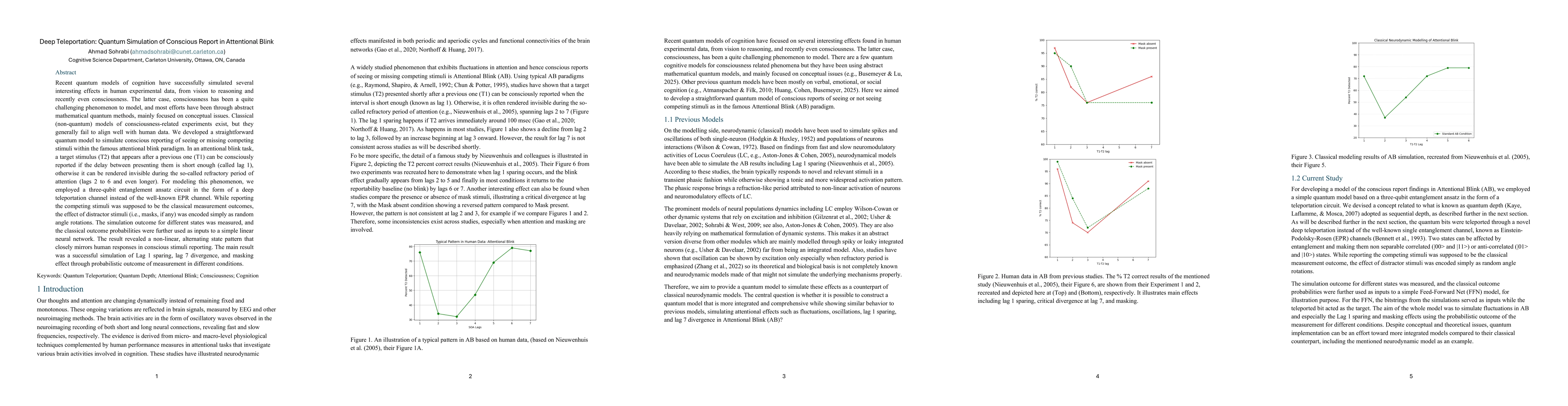 Thumbnail for Deep Teleportation: Quantum Simulation of Conscious Report in Attentional Blink