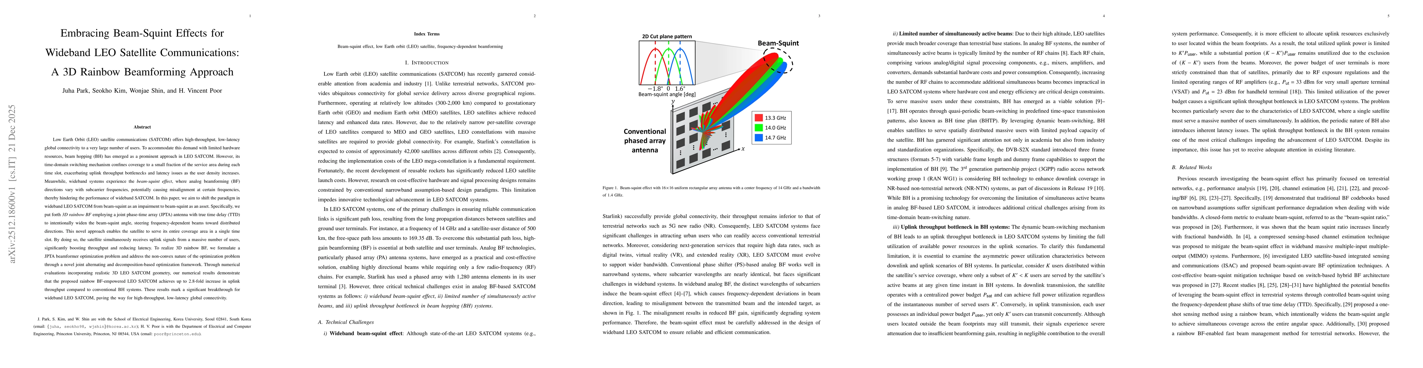Thumbnail for Embracing Beam-Squint Effects for Wideband LEO Satellite Communications: A 3D Rainbow Beamforming Approach