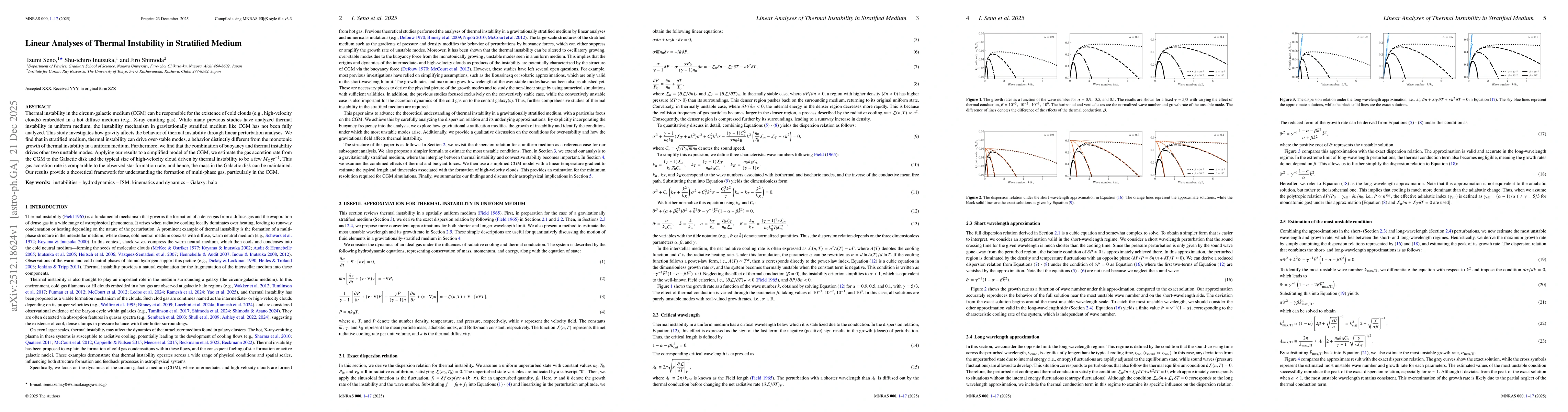 Thumbnail for Linear Analyses of Thermal Instability in Stratified Medium