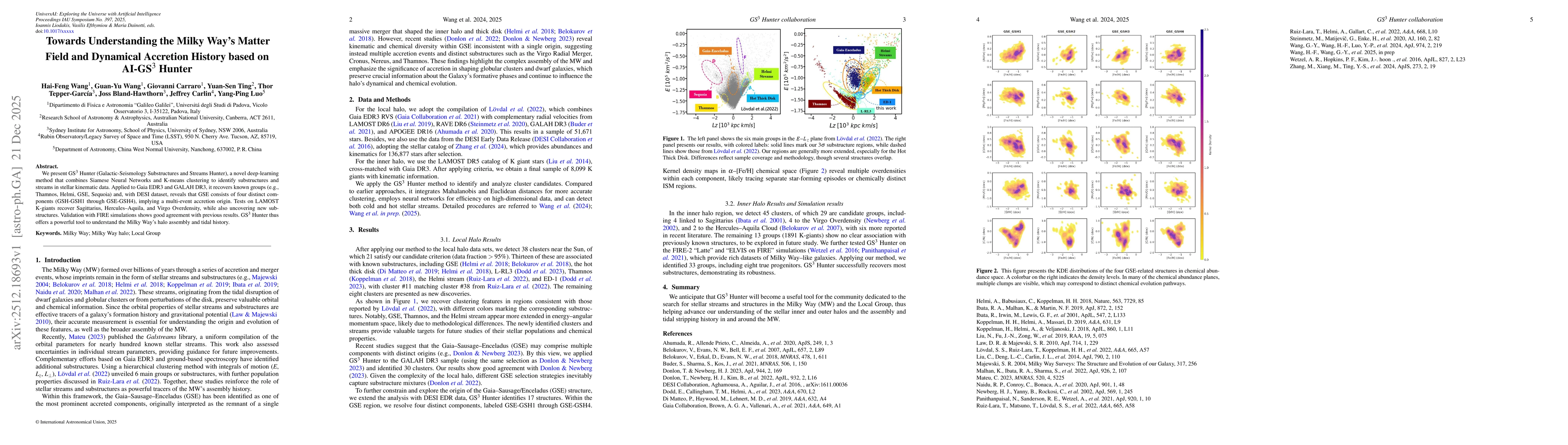 Thumbnail for Towards Understanding the Milky Way's Matter Field and Dynamical Accretion History based on AI-GS3 Hunter