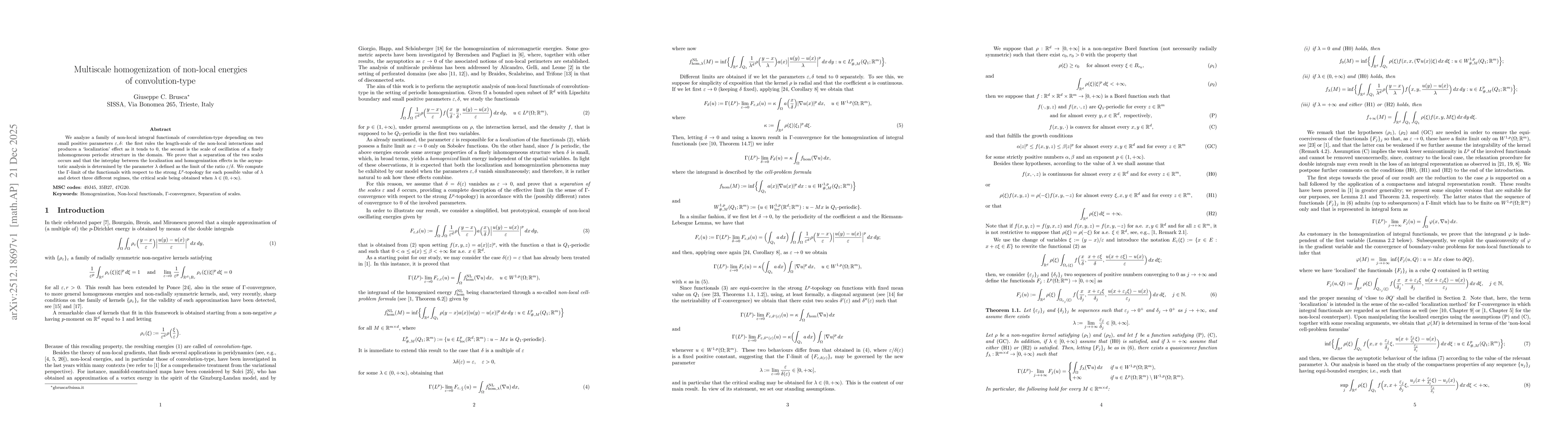 Thumbnail for Multiscale homogenization of non-local energies of convolution-type