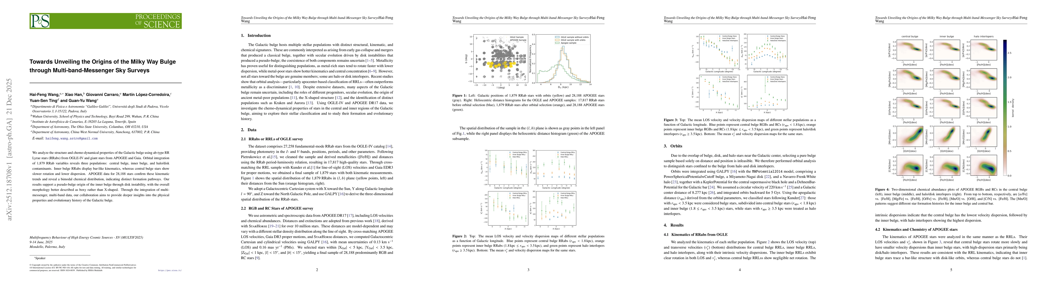 Thumbnail for Towards Unveiling the Origins of the Milky Way Bulge through Multi-band-Messenger Sky Surveys