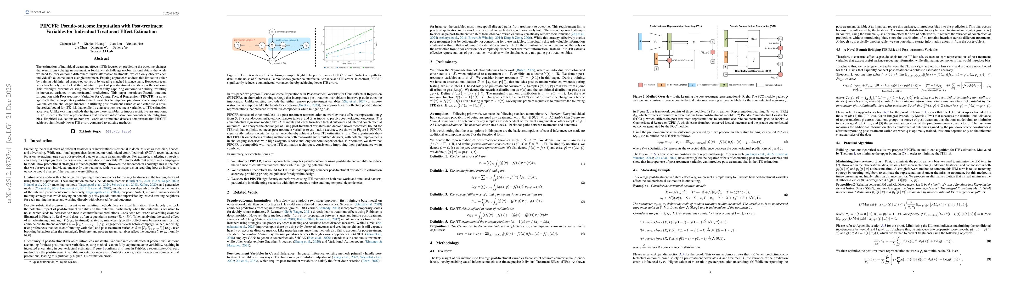 Thumbnail for PIPCFR: Pseudo-outcome Imputation with Post-treatment Variables for Individual Treatment Effect Estimation