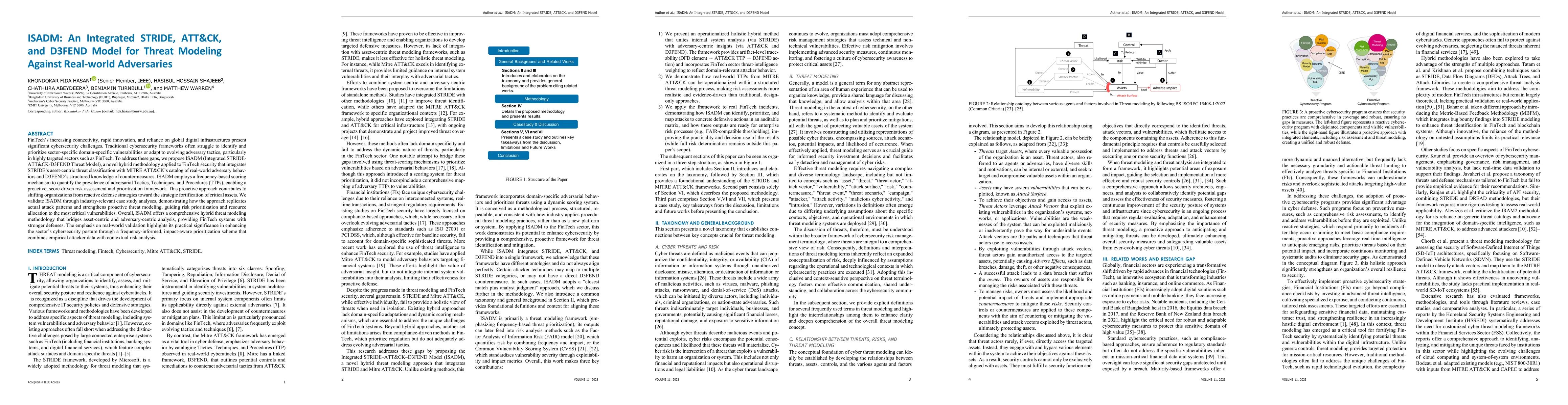 Thumbnail for ISADM: An Integrated STRIDE, ATT&CK, and D3FEND Model for Threat Modeling Against Real-world Adversaries